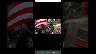 Man attacked in Portland OR with American flag during George Floyd protest/riots. Part 1