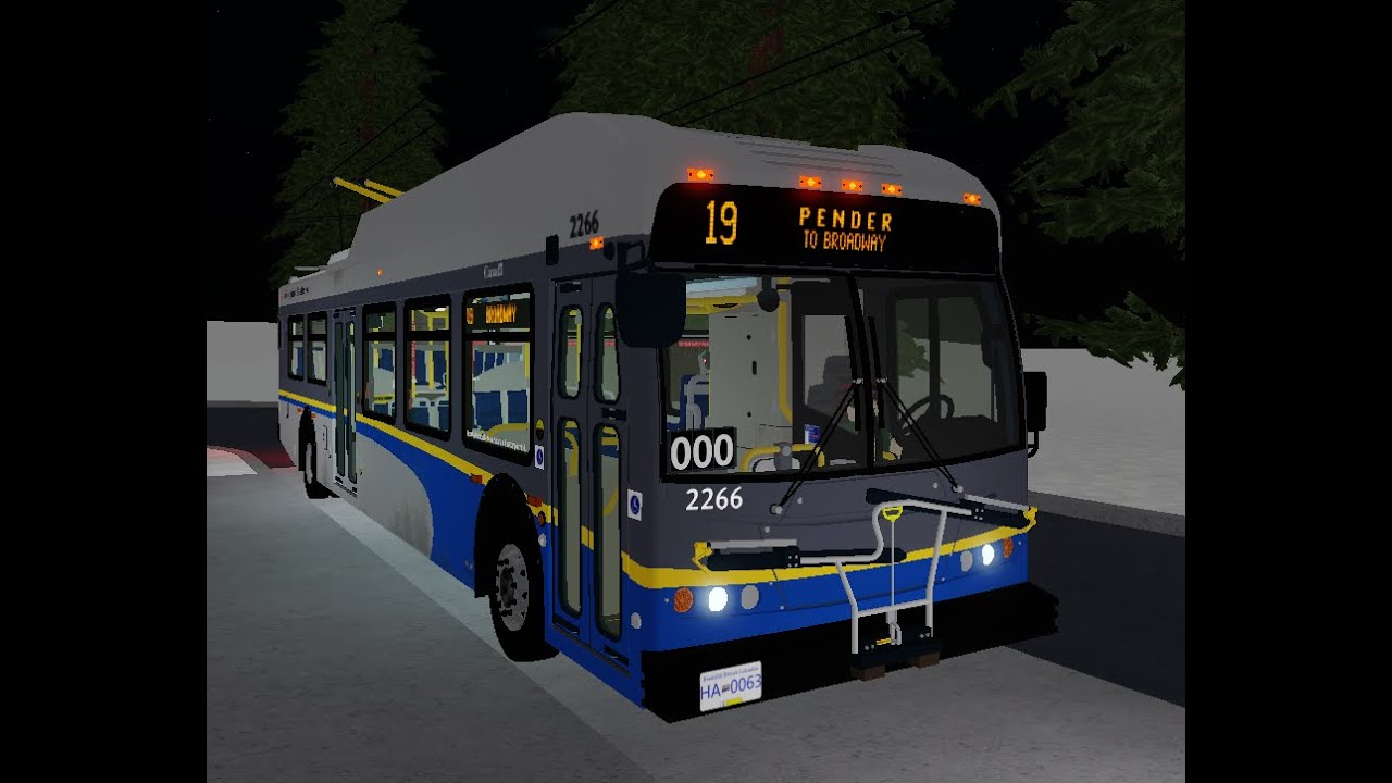 Trolley out of Stanley Park on Route 19