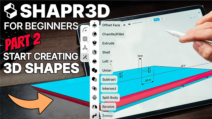 Shapr3D For BEGINNERS Part 2 - How To Create 3D Shapes