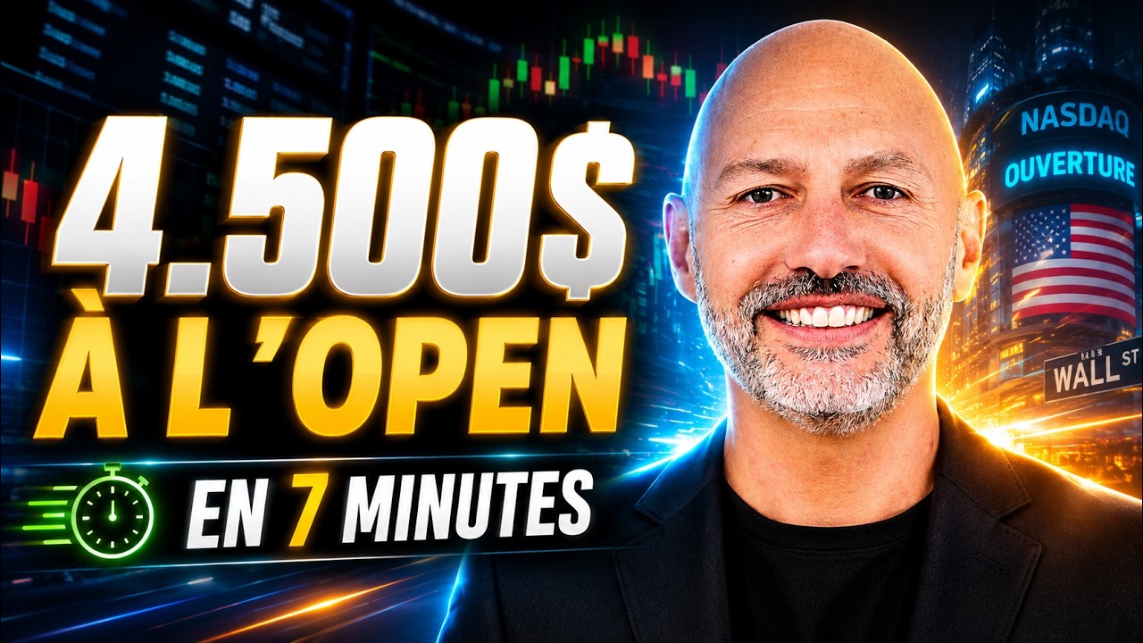 4.500$ à l'OPEN 🇺🇸 EN LIVE Une session de 7 minutes ! Trading Institut ...