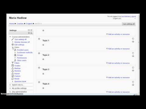 Self Enrollment Moodle 2.4