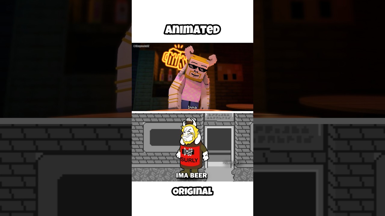 Asgore Driving Beer Truck Vs Animated Version | 