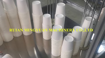ultrasonic heater paper cup machine with double head counting system test running Tunisia client