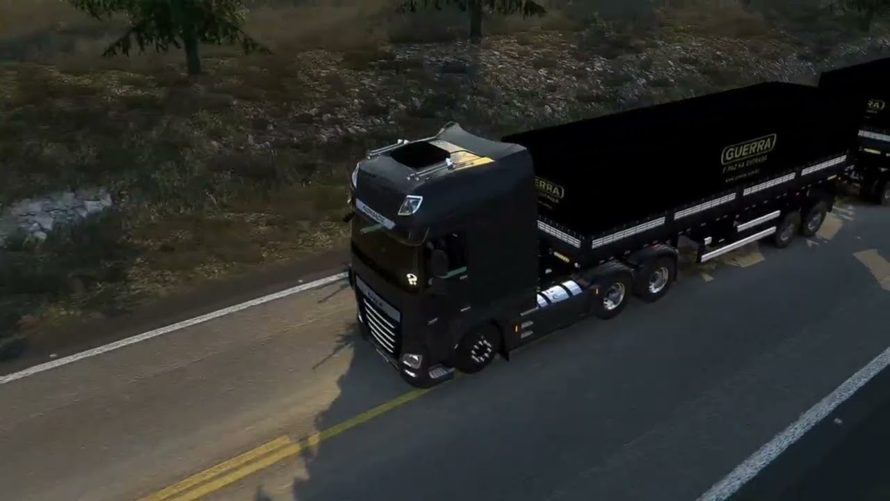 CARREGUEI NA FAZENDA E SAIR CRUZANDO MARCHA NO DAF NO PUXE DO BRITREM  ETS 2 1.57