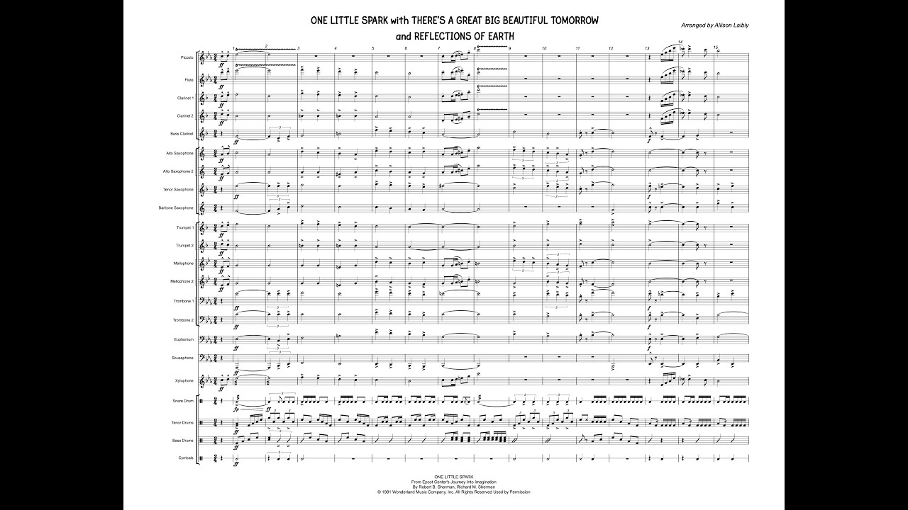 Disney Parade Medley arranged for marching band by Allison Laibly