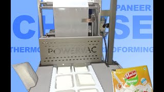 Paneer Cheese Packing Tray Sealer Thermoforming Vacuum Sealer Machine Powervac