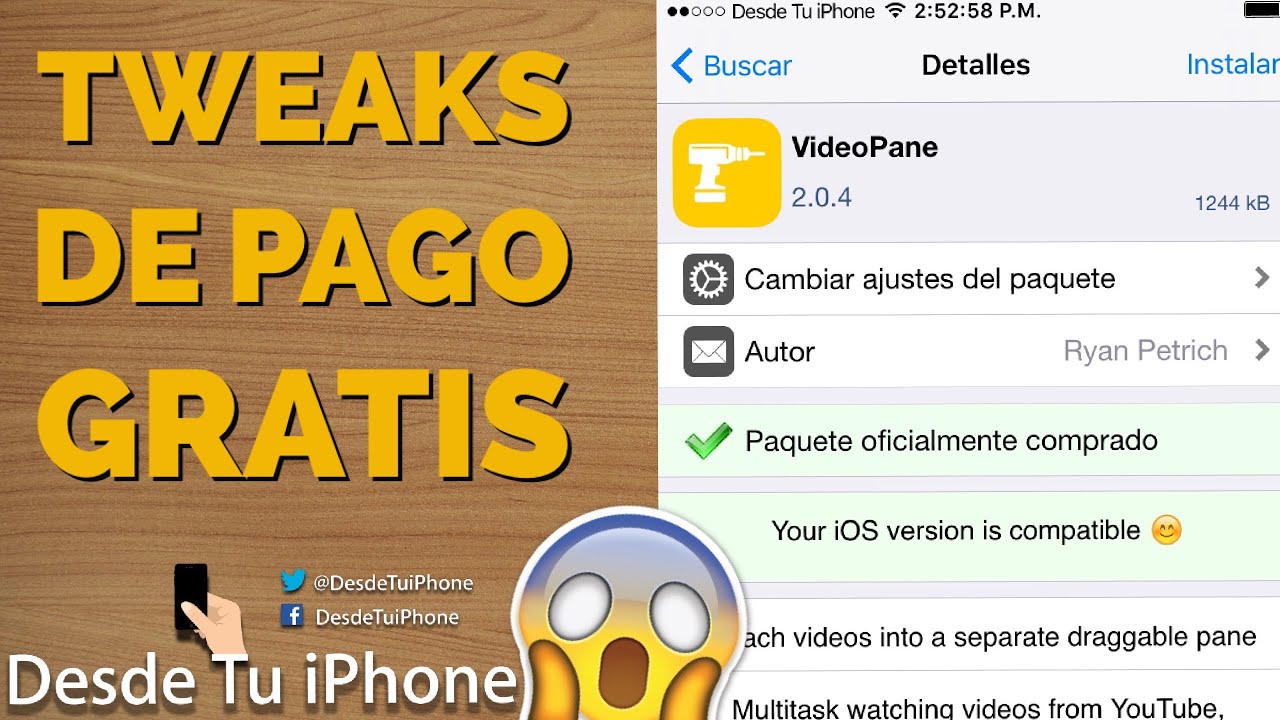 TWEAK SÚPER RECOMENDADO!! || como instalar TWEAKS DE PAGO GRATIS || Cydown Jailbreak  iOS 9.2 9.3.3