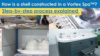 How is a Vortex Spa™ hot tub shell constructed in 2025? (Process, Features & Benefits)