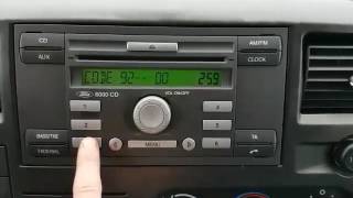 Ford radio 6000CD unlock code M series