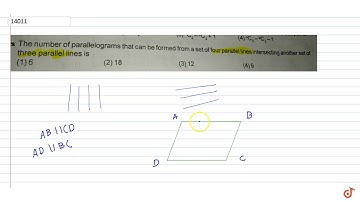 The number of parallelograms that can be formed from a set of four parallel lines intersecting ...