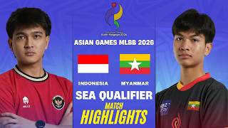 [HIGHLIGHTS] INDONESIA vs MYANMAR ASIAN GAMES ESPORTS 2026 MLBB | INA vs MYA