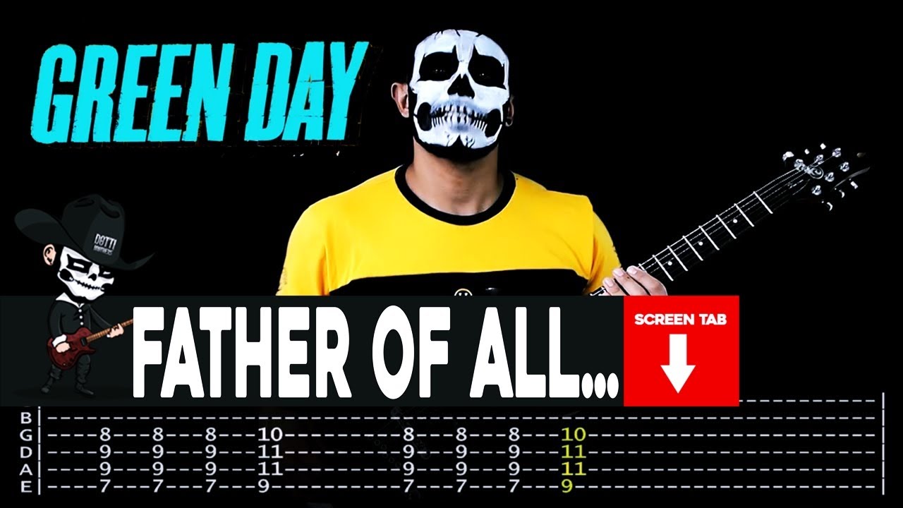 【GREEN DAY】[ Father Of All ... ] cover by Masuka | LESSON | GUITAR TAB