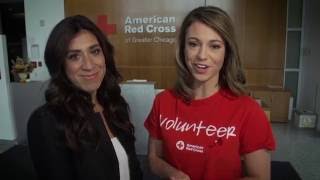 Hurricane Matthew Cheryl Scott ABC 7 and Celena Roldan Oct 2016  Chicago Red Cross