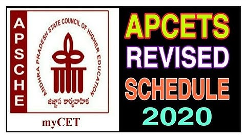 APCETS REVISED SCHEDULE 2020 || APEAMCET || APPGECET || APEDCET || APLAWCET|| APPECET2020