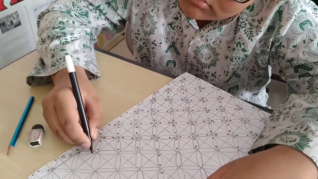 Batik Kawung Prakarya Anak Sd Kelas 5 Youtube