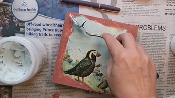 Mixed Media Art tutorial with crackle texture, glass beads and Fusion Mineral Paint