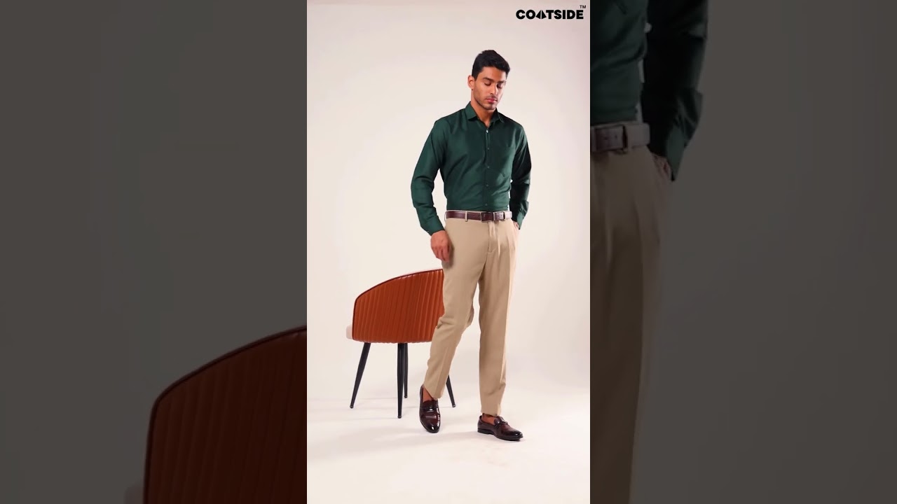 COATSIDE DARK GREEN FORMAL SHIRT FOR MEN II 