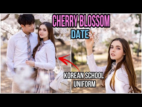 [국제커플] 아내와 교복입고 벚꽃 데이트