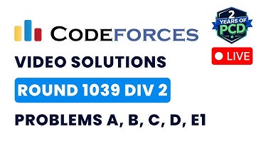 Codeforces Round 1039 (Div 2) | Video Solutions - A to E1 | by Vibhaas | TLE Eliminators