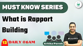 NTA UGC NET 2021 | Must Know Series by Kritika Pareek | What is Rapport Building screenshot 4