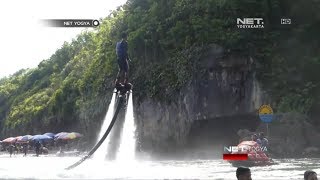 Sensasi Ekstrem Flyboard di Pantai Baron - NET YOGYA