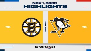 NHL Highlights | Bruins vs. Penguins - November 1, 2022