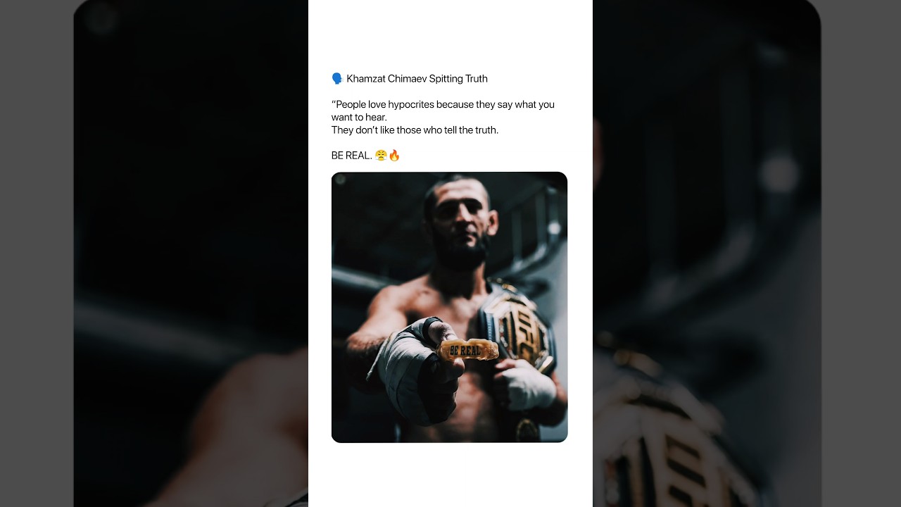 BE REAL: Khamzat Chimaev’s Warrior Advice