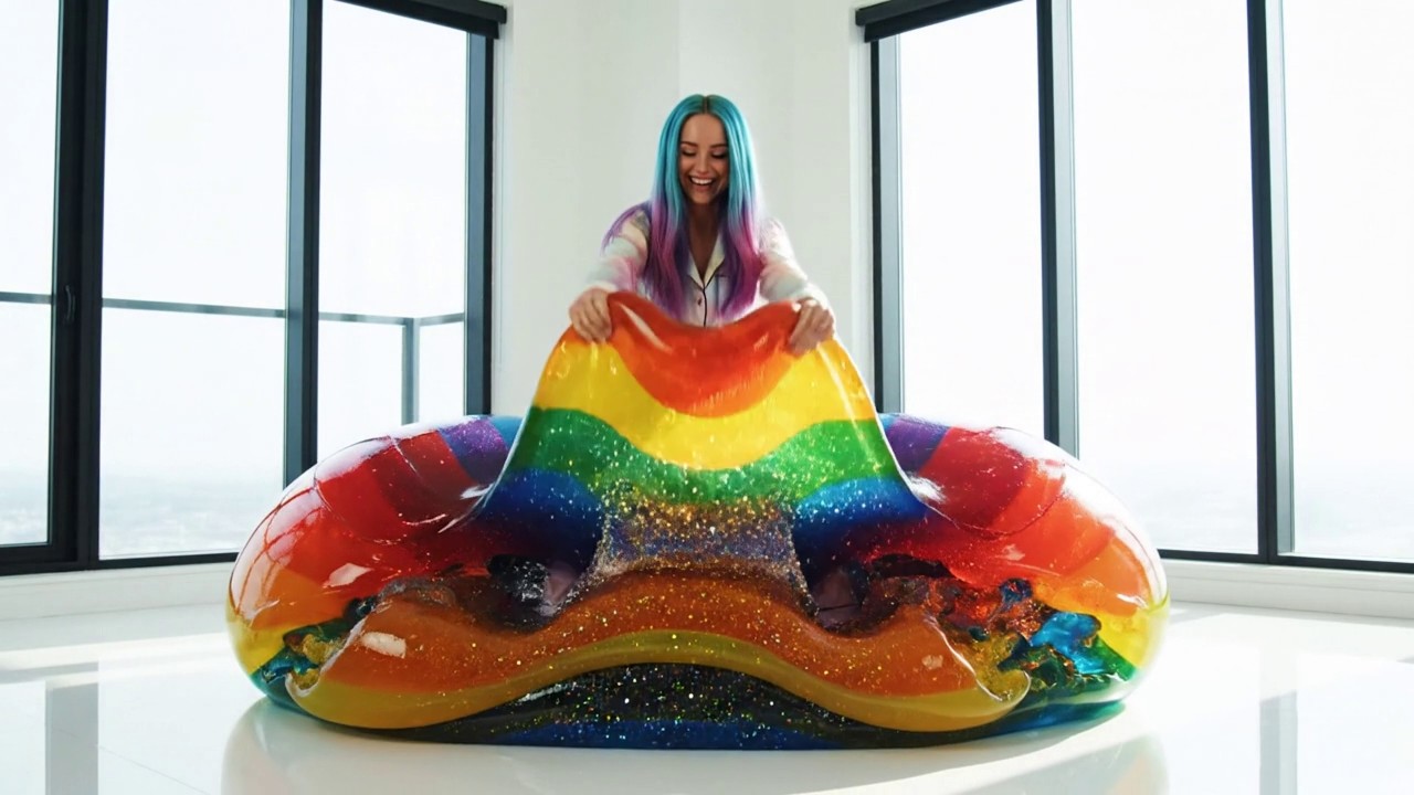 Which Dream Cushion Would You Choose? ☁️✨ Giant Cushion Jump (Satisfying ASMR)