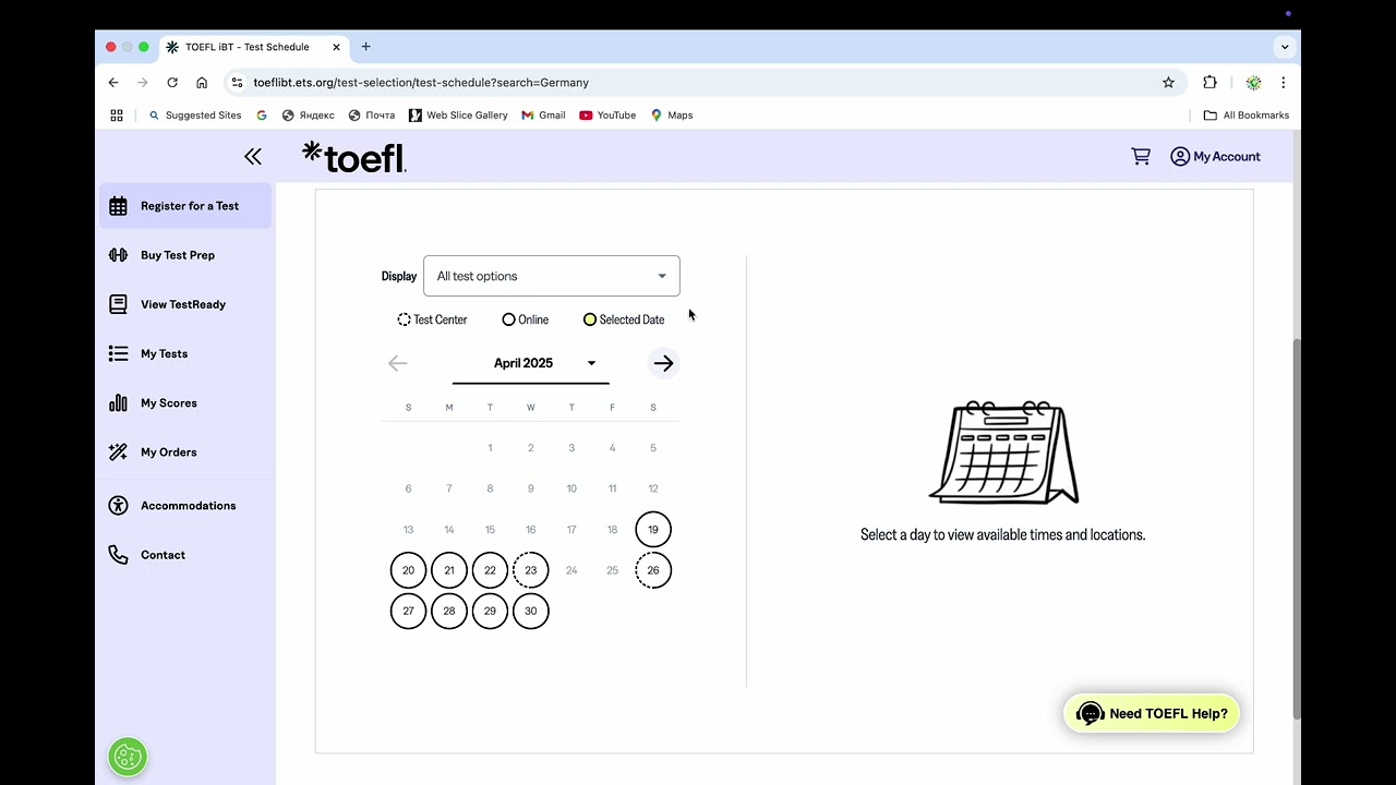 How to Register for the TOEFL iBT Test on the ETS Website | نحوه یا روش ثبت نام امتحان یا آزمون تافل