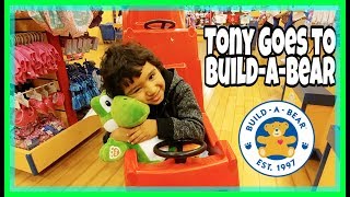Tony Goes to Build-A-Bear Workshop | Family Adventures Kid Videos | Super Mario Character Yoshi