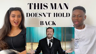 Ricky Gervais Most SAVAGE Golden Globes Moments | Reaction