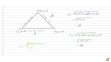 Show that the points `A(2 hat i- hat j+ hat k), B( hat i-3 hat j-5 hat k), C(3 hat i-4 hat j-4 h...