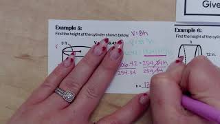 Backwards Volume of Cylinders | Finding Missing Measurements | Math with Mrs. B
