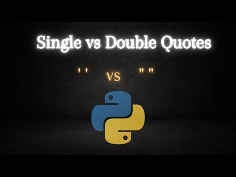 Single vs Double Quotes | Python Beginner | Interview Question | Core Python