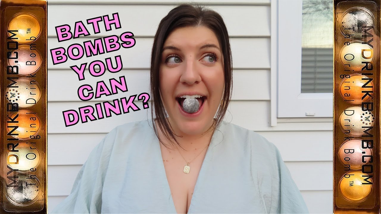 WE TRIED EDIBLE BATH BOMBS MY DRINK BOMB REVIEW YouTube