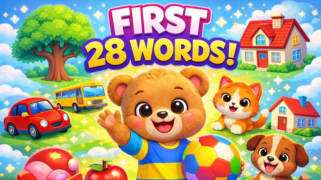 First Words for Toddlers | Fun Learning Video