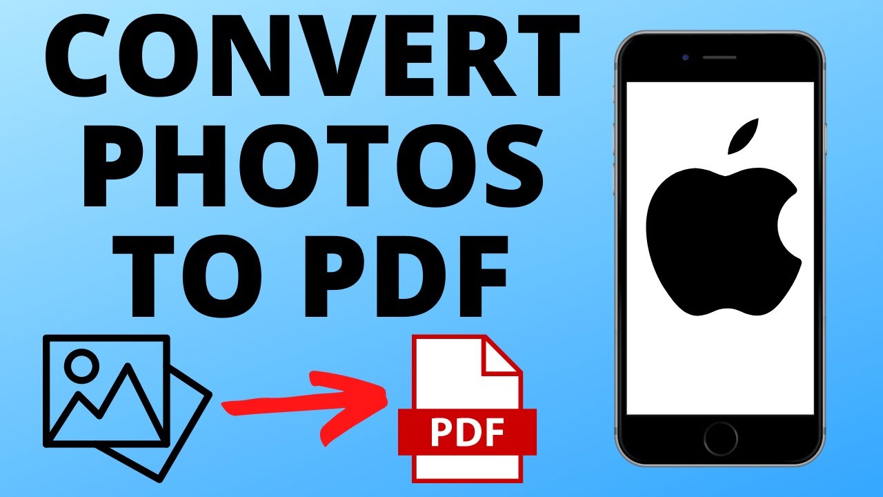 How To Convert A Photo To Pdf On Iphone Youtube