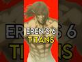 Eren ALL 6 Titan Forms Explained Eren ALL 6 Titan Forms Explained