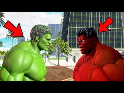 Indian bike 3D green Hulk vs red Hulk fight - YouTube