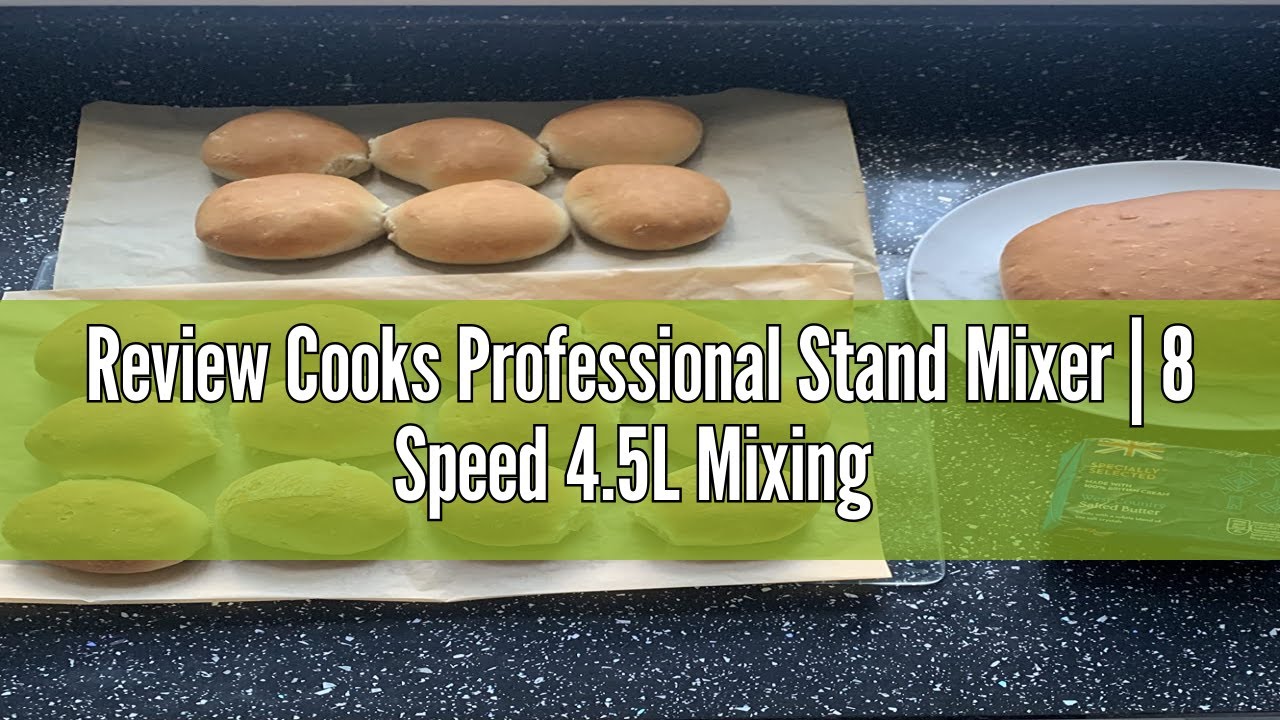 Review Cooks Professional Stand Mixer | 8 Speed 4.5L Mixing Bowl 1000W Electric Mixer | with Mixing