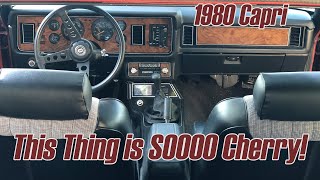 Athlete Statistics Time Capsule 1980 Mercury Capri, with an odd ball Transmission