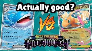 Mega Dragonite ex VS Wailord ex | Pitch Black | Mega Evolution | Pokemon TCG Gameplay | Tabletop