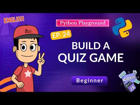 Build a Quiz Game in Python | Lists, Loops & Score | Ep 24 #python #pythonforbeginner