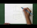 Como dibujar cubos con dos puntos de fuga, clonación