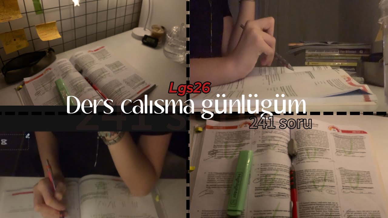 Lgs Ders Çalışma Günlüğüm📖🙇‍♀️/ gece çalışması | 241 soru 