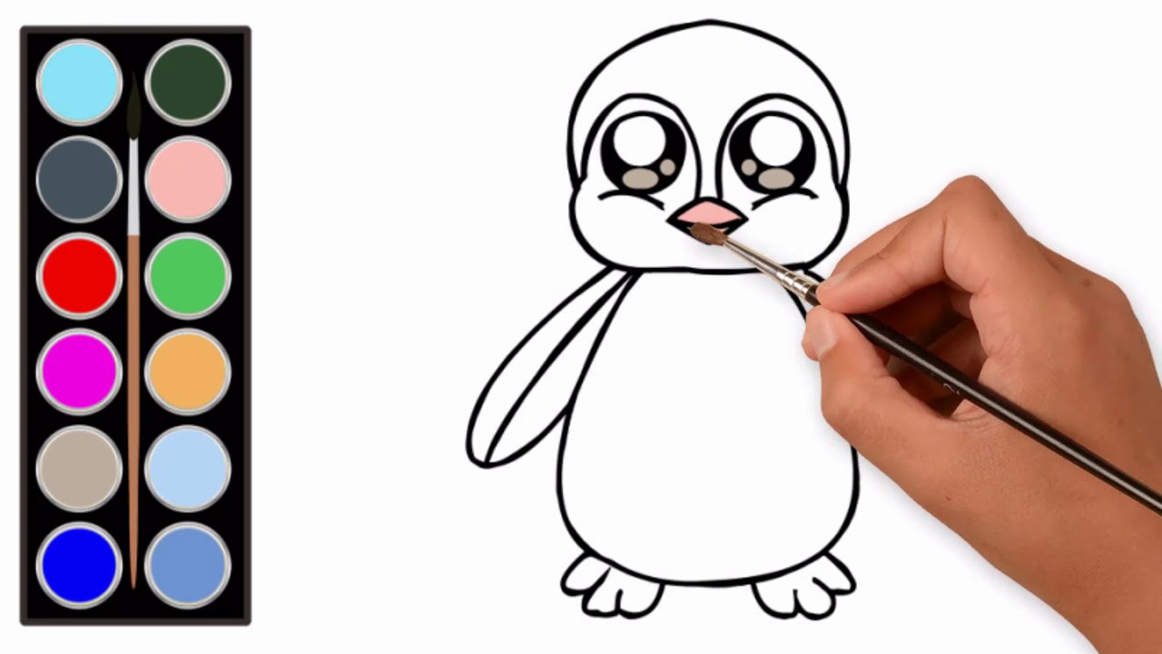 CÓMO DIBUJAR UN PINGÜINO: CÓMO DIBUJAR UN PINGÜINO (FÁCIL Y DIVERTIDO