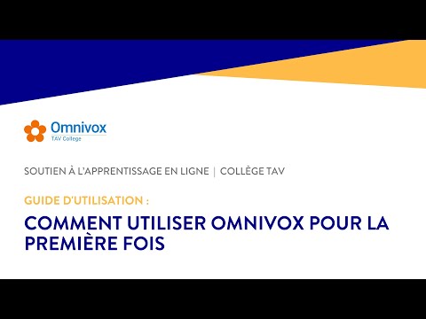 Comment utiliser Omnivox pour la première fois