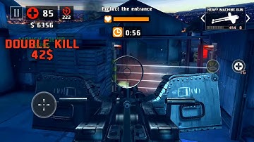 DEAD TRIGGER 2, KILLING ZOMBIES WITH HEAVY MACHINE GUN, HD ( HARD LEVEL )