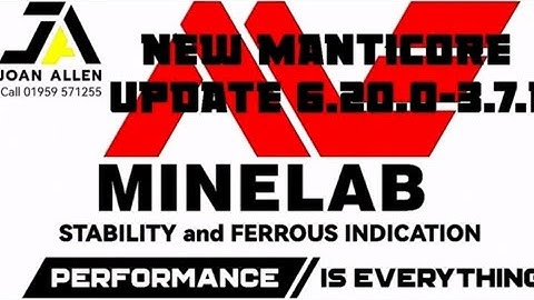 #minelab #manticore  Stability update demo etc