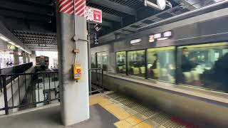 終点岡山駅に到着する5000系＋223系快速マリンライナー12号岡山行き！